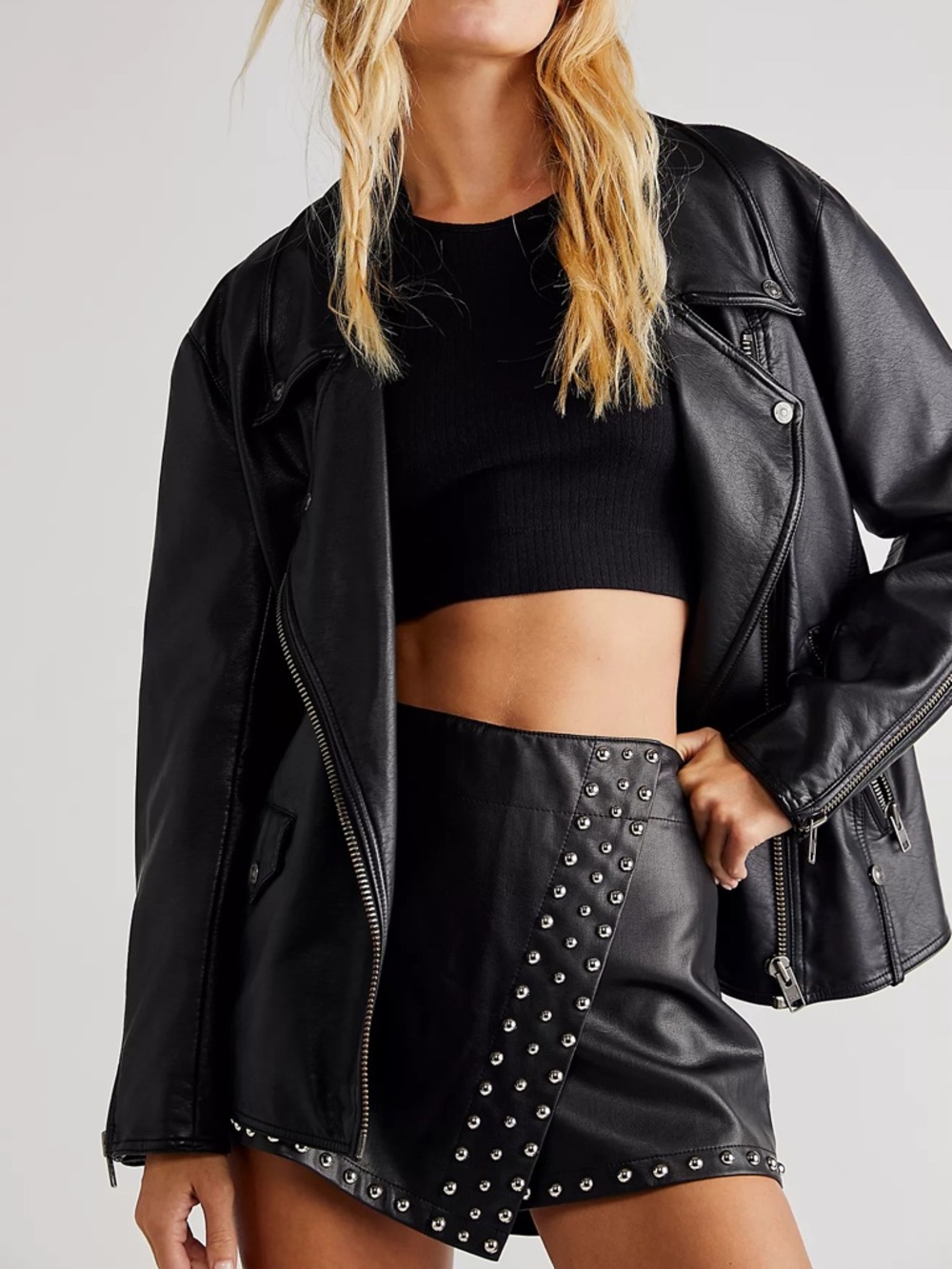 Emmy Mini Studded Skort Free People